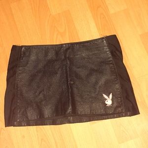 Playboy bunny leather mini skirt